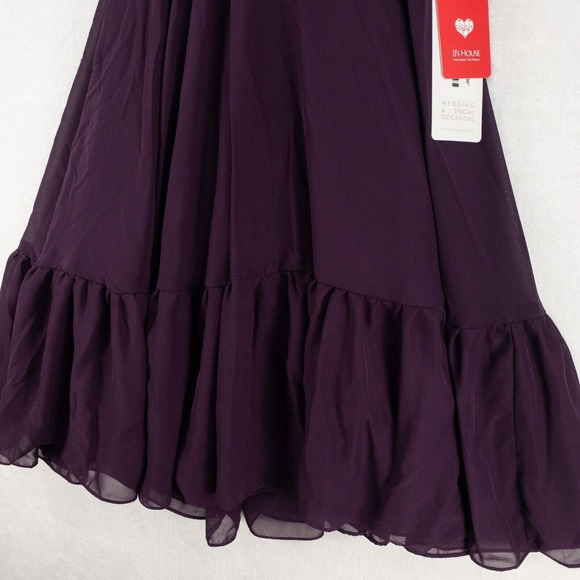 JJ's House Girls Dress Size 8 Purple Junior Bridesmaid Formal Wedding NWT - Picture 3 of 7